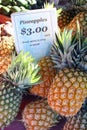 Pineapples At The Markets Royalty Free Stock Photo
