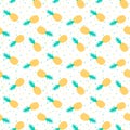 Pineapples seamless pattern Royalty Free Stock Photo