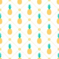 Pineapples seamless pattern Royalty Free Stock Photo