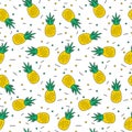 Pineapples seamless pattern