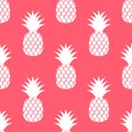 Pineapples summer pink fruit pattern