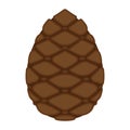 Pinecone icon. A branch of pine from coniferous forests.