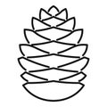 Pinecone icon, outline style