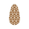 Pinecone  isolated. Wood cone sign vector illustration Royalty Free Stock Photo