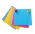 Pined paper notes Royalty Free Stock Photo