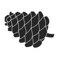 Pineof cone vector icon.Black vector icon isolated on white background pine of cone. Royalty Free Stock Photo