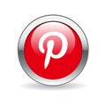 Pinerest icon button Royalty Free Stock Photo