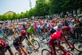 Pinerolo, Italy May 27, 2016; Start of the stage of the Tour of Italy from inside the group,