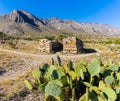 Pinery Butterfield Stage Ruins Below Hunters Peak on The Pinery Trail Royalty Free Stock Photo