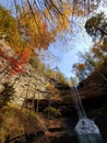Piney falls autumn waterfall art nature