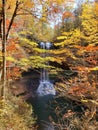Piney falls autumn waterfall nature art