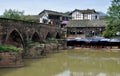 Ping Le, China: Ancient Buildings and River Bridge