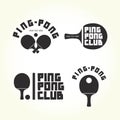 Ping-pong club vector logotypes