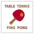 Ping pong flat design - isolated vector elements.