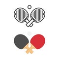 Ping pong icons. Royalty Free Stock Photo