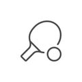 Ping pong inventory line outline icon