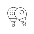 Ping pong line icon concept. Ping pong vector linear illustration, symbol, sign Royalty Free Stock Photo