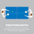 Ping pong match. Table tennis player. Royalty Free Stock Photo