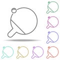 Ping pong outline icon. Elements of Sport in multi color style icons. Simple icon for websites, web design, mobile app, info Royalty Free Stock Photo