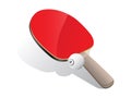 Ping-pong paddle and ball Royalty Free Stock Photo