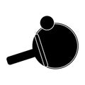 ping pong paddle ball pictogram