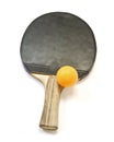 Ping Pong paddle and ball Royalty Free Stock Photo