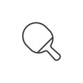 Ping pong paddle line icon Royalty Free Stock Photo