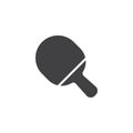 Ping pong paddle vector icon
