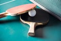 Ping pong paddles Royalty Free Stock Photo