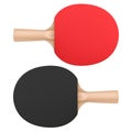 Ping pong paddles, table tennis rackets top view Royalty Free Stock Photo