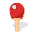 Ping pong racket with ball icon vector illustration design Royalty Free Stock Photo