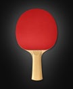 Ping-pong racket on blue gradient background 3d Royalty Free Stock Photo