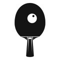 Ping pong racket icon, simple style Royalty Free Stock Photo