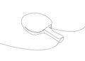 Ping pong racket, sports one line art. Continuous line drawing of table tennis, sport, fitness, activity, game, paddles Royalty Free Stock Photo