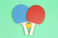 Ping pong rackets Royalty Free Stock Photo