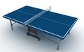 Ping pong table on white