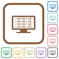 Ping remote computer simple icons