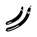 ping tung eggplant glyph icon vector illustration