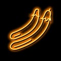 ping tung eggplant neon glow icon illustration