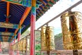Mani wheel at Shazong Ritod Monastery(Xiazongsi). a famous Monastery in Pingan, Qinghai, China.
