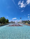 Fountains in Bucharest - Unirii Square Royalty Free Stock Photo