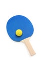 Pingpong paddle and ball Royalty Free Stock Photo