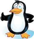 Pinguin cartoon on white background