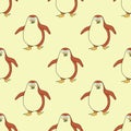 Pinguin walking seamless pattern