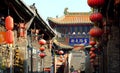 Pingyao, China - May 19, 2017: Peaple on market on the street of Pingyao Ancient Town China.