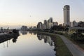 Pinheiros River in Sao Paulo by Night Royalty Free Stock Photo
