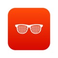 pinhole glasses icon digital red