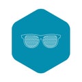 Pinhole glasses icon, outline style