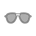 Pinhole glasses linear icon