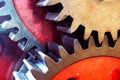 The Pinion gear for mechanical machine in factory Royalty Free Stock Photo